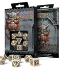 Dwarven Dice Set beige and black - Hobby.lt 🇬🇧