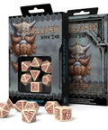 Dwarven Dice Set beige and burgundy - Hobby.lt 🇬🇧