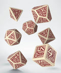 Dwarven Dice Set beige and burgundy - Hobby.lt 🇬🇧