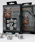 Dwarven Dice Set white and black