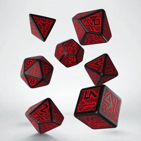 Dwarven Dice Set black and red