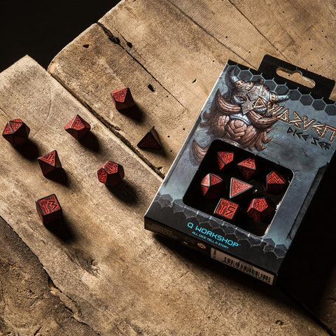 Dwarven Dice Set black and red