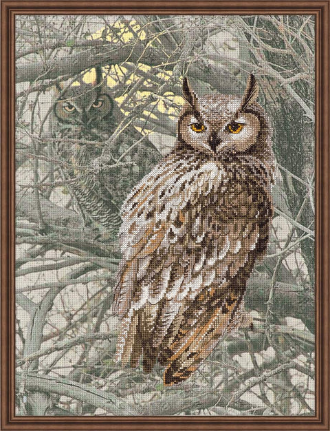 Eagle Owl - Cross Stitch Kit from RIOLIS Ref. no.:0038 PT