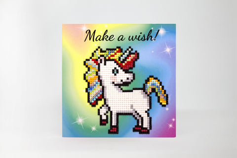 Diamond Painting Greeting Card Kit with Acrylic Crystals and Envelope, Wizardi Cards Craft Set with Applicator and Instructions