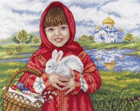 Easter Rabbit SNV-623 cross stitch kit by MP Studio