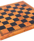 EGYPTIAN Metal Chess Set with Leatherette Chessboard - Hobby.lt 🇬🇧