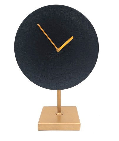 Elegant Golden-Black Metal clock - 4122