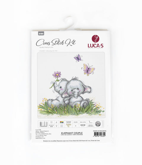 Elephant Couple SB1184 - Cross Stitch Kit - Hobby.lt 🇬🇧