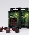 Elvish Dice Set black and red - Hobby.lt 🇬🇧