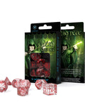Elvish Dice Set translucent and red