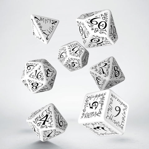 Elvish Dice Set white and black