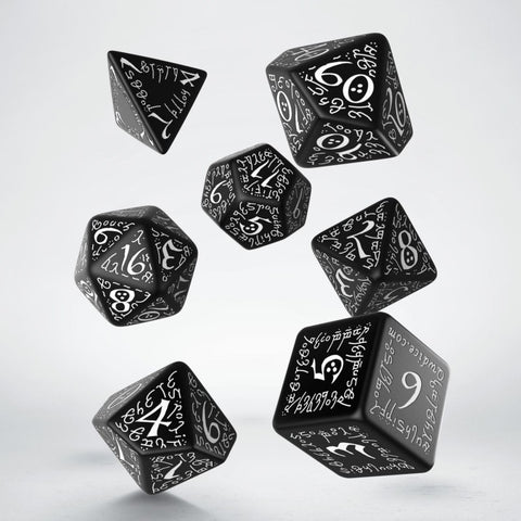 Elvish Dice Set black and white