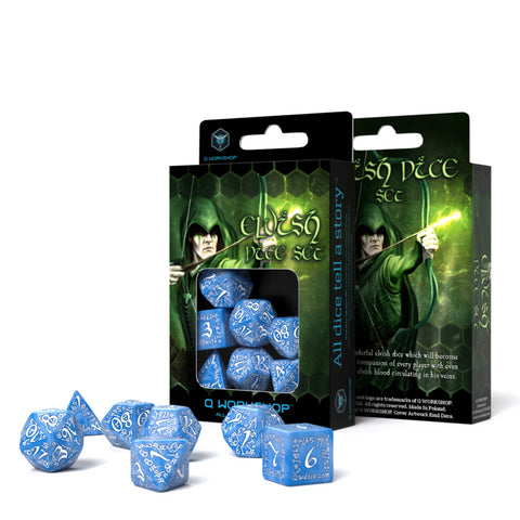 Elvish Dice Set glacier and white