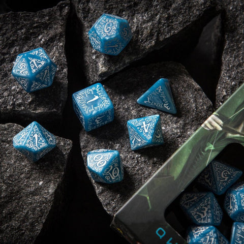 Elvish Dice Set glacier and white