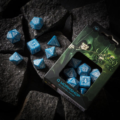 Elvish Dice Set glacier and white