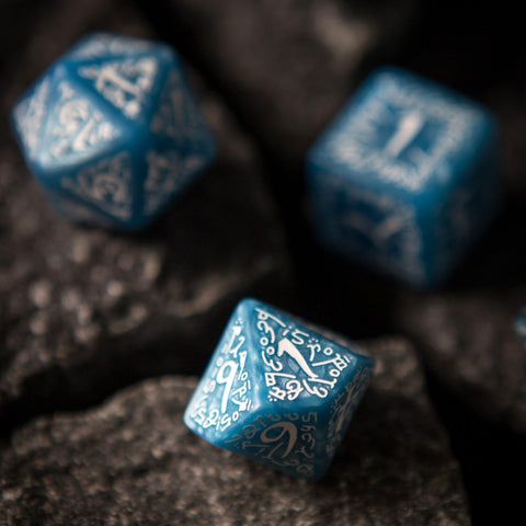 Elvish Dice Set glacier and white