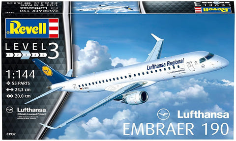 Embraer 190 Lufthansa - Plastic Modelling Kit By Revell - Hobby.lt 🇬🇧