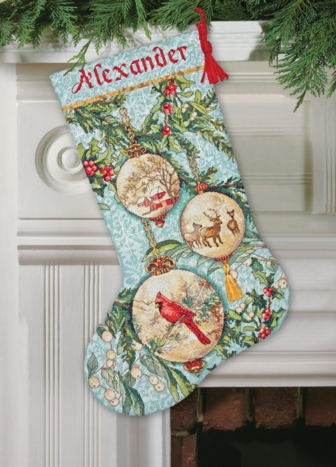 Enchanted Ornament Stocking (41 cm) - Cross Stitch Kit by DIMENSIONS - Hobby.lt 🇬🇧