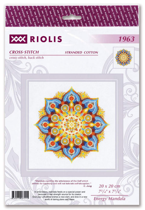 Energy Mandala cross stitch kit by RIOLIS Ref. no.: 1963