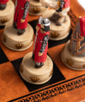 ENGLAND VS SCOTLAND: Quality hand painted Chess Set with Leatherette Chess Board - Hobby.lt 🇬🇧