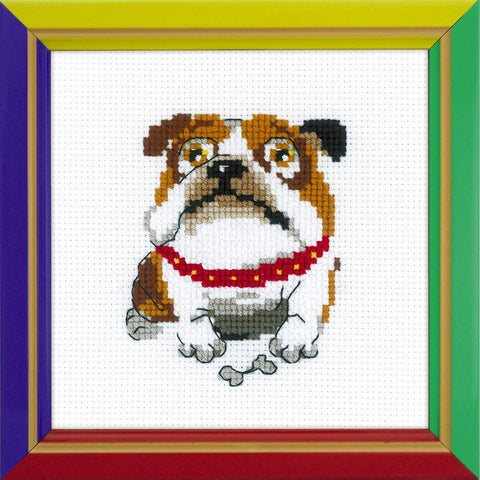 English Bulldog cross stitch kit by RIOLIS Ref. no.: HB177