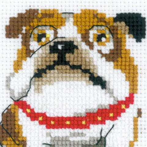 English Bulldog cross stitch kit by RIOLIS Ref. no.: HB177