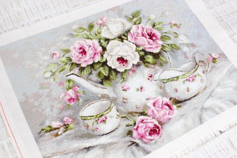 English Tea and Roses SB2317 - Cross Stitch Kit - Hobby.lt 🇬🇧