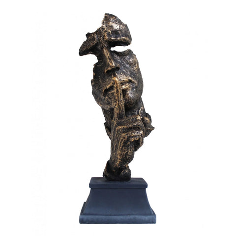 Silence Statue Bronze Finish Resin 36cm Italian Handcrafted Home Decor Gift