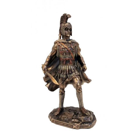 Alexander the Great Standing Bronze Resin Statue 26cm | Italian Figurine