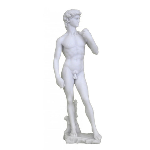 Michelangelo David Statue 32cm – White Resin Italian Sculpture Home Decor Gift
