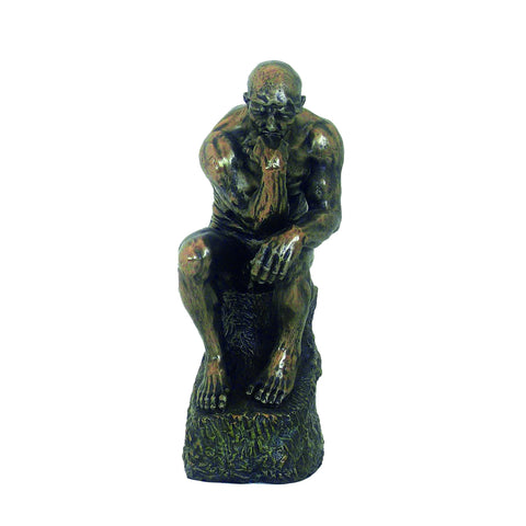 The Thinker Statue 25cm – Bronze Resin Rodin Sculpture, Made in Italy Gift
