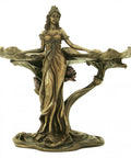 Art Nouveau Nymph Statue, Bronze Finish Resin, 23cm, Italian Home Decor
