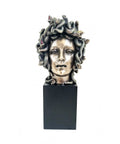 Medusa Head Statue, Greek Mythology Decor, Resin Bronze Finish, 21cm