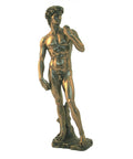 Michelangelo David Statue 32cm Resin Bronze Finish, Made in Italy, Home Decor