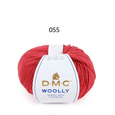 DMC Woolly Merino Wool Yarn 50g 125m Color 055 Superwash Soft Knitting