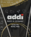 Addi 80cm Circular Knitting Needles 3.25mm Smooth Metal Tips German Quality