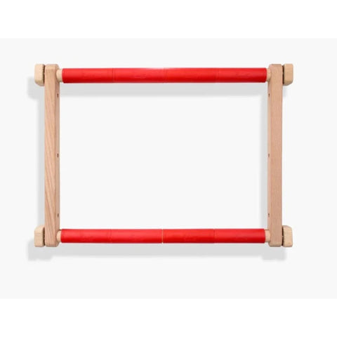 Luca-S 25x32cm Embroidery Frame with Clips, Plastic Rectangular Hoops, White