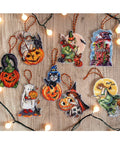 Halloween Cross Stitch Kit, 8-Piece Set, LetiStitch