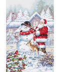 Snowman and Santa Cross Stitch Kit, LetiStitch