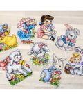 Cross Stitch Easter Ornaments Kit, Set of 8, LetiStitch