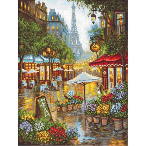 Cross Stitch Kit Spring Flowers Paris, LetiStitch