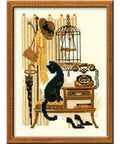 Cat with Telephone - Cross Stitch Kit from RIOLIS Ref. no.:860