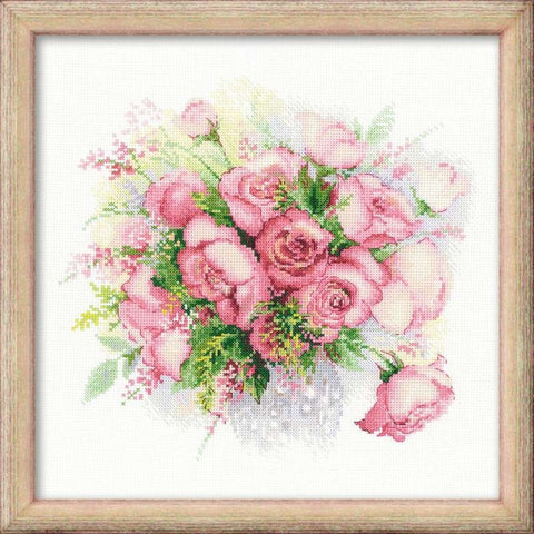 Watercolor Roses Cross Stitch Kit RIOLIS 1335