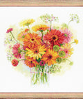 Watercolour Gerberas - Cross Stitch Kit from RIOLIS Ref. no.:1485