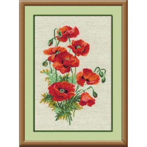 Wild Poppies Cross Stitch Kit RIOLIS 808