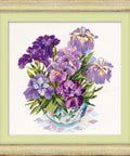 Irises in Vase Cross Stitch Kit RIOLIS 1071