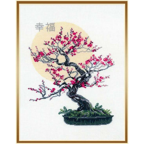 Bonsai Sakura Cross Stitch Kit RIOLIS 1036