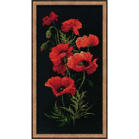 Poppies Cross Stitch Kit RIOLIS 1057