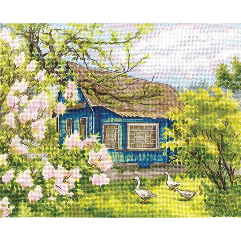 Cross Stitch Kit Lilacs by the House, Andriana