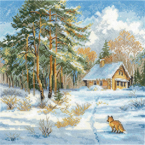 Cross Stitch Kit Winter Landscape Frost and Sun, Andriana